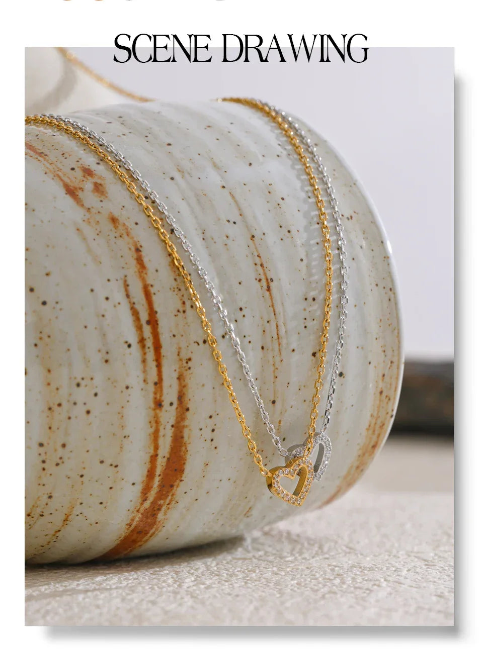 Hollow Heart Necklace - TM & Co. Jewels