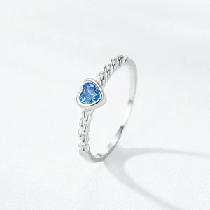 Blue Heart Romance Ring - TM & CO. JEWELS 
