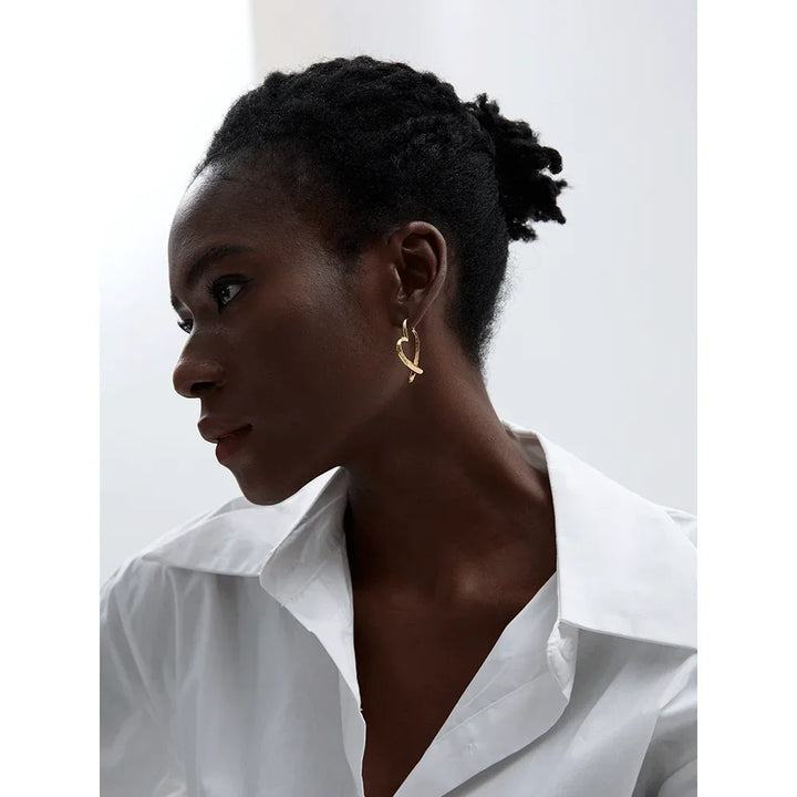 Floating Heart Hoop Earrings - TM & Co. Jewels