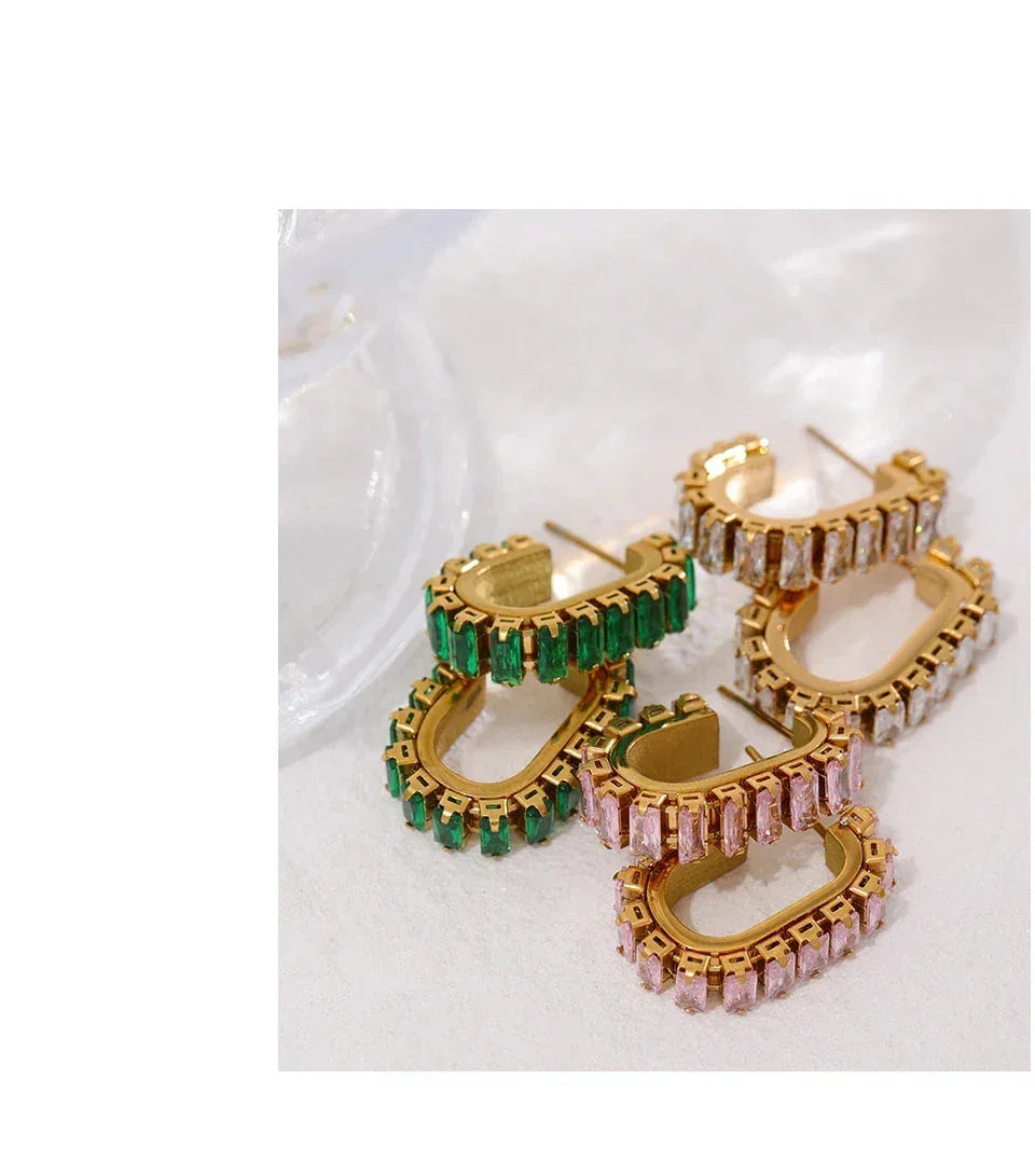 Cubic Elegance Geometric Drops - TM & Co. Jewels