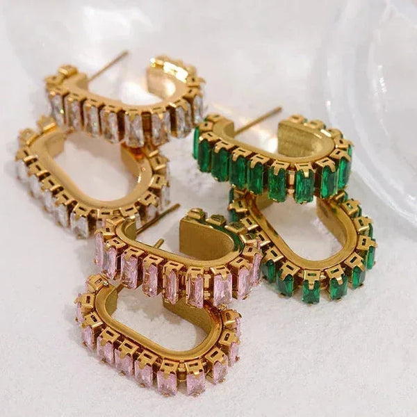Cubic Elegance Geometric Drops - TM & Co. Jewels