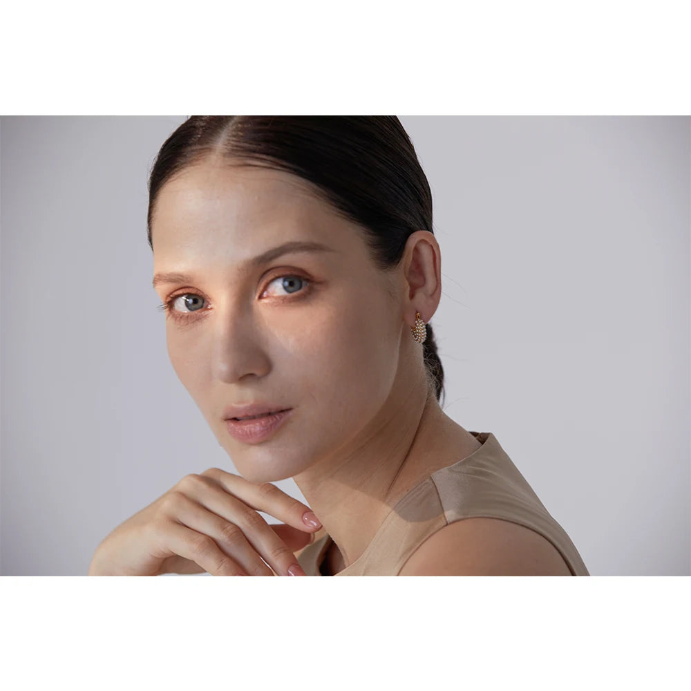 Luxury Small Hoop Imitation Pearls
