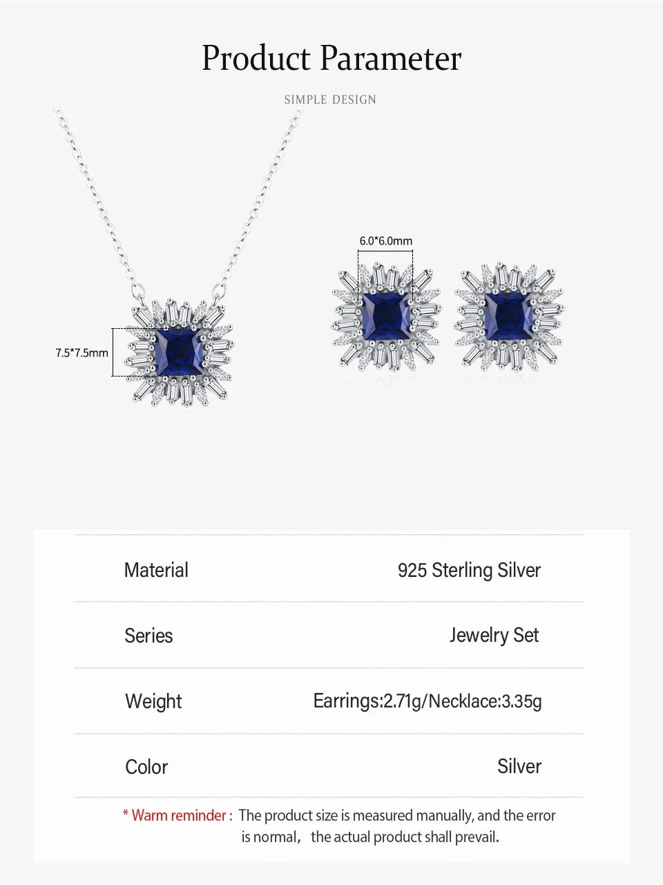 Royal Azure Zircon Set - TM & Co. Jewels