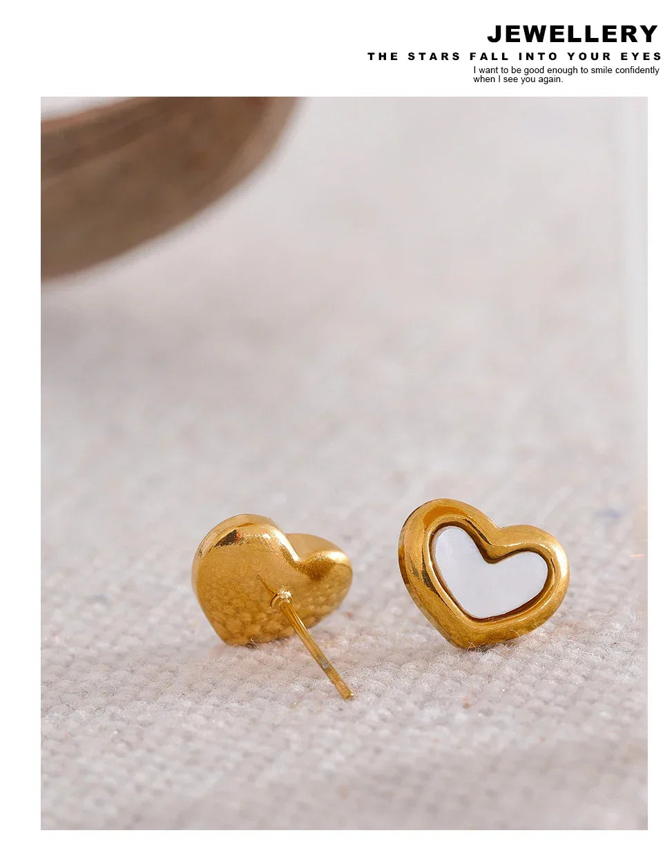 Golden Shell Heartbeat Earrings - TM & Co. Jewels