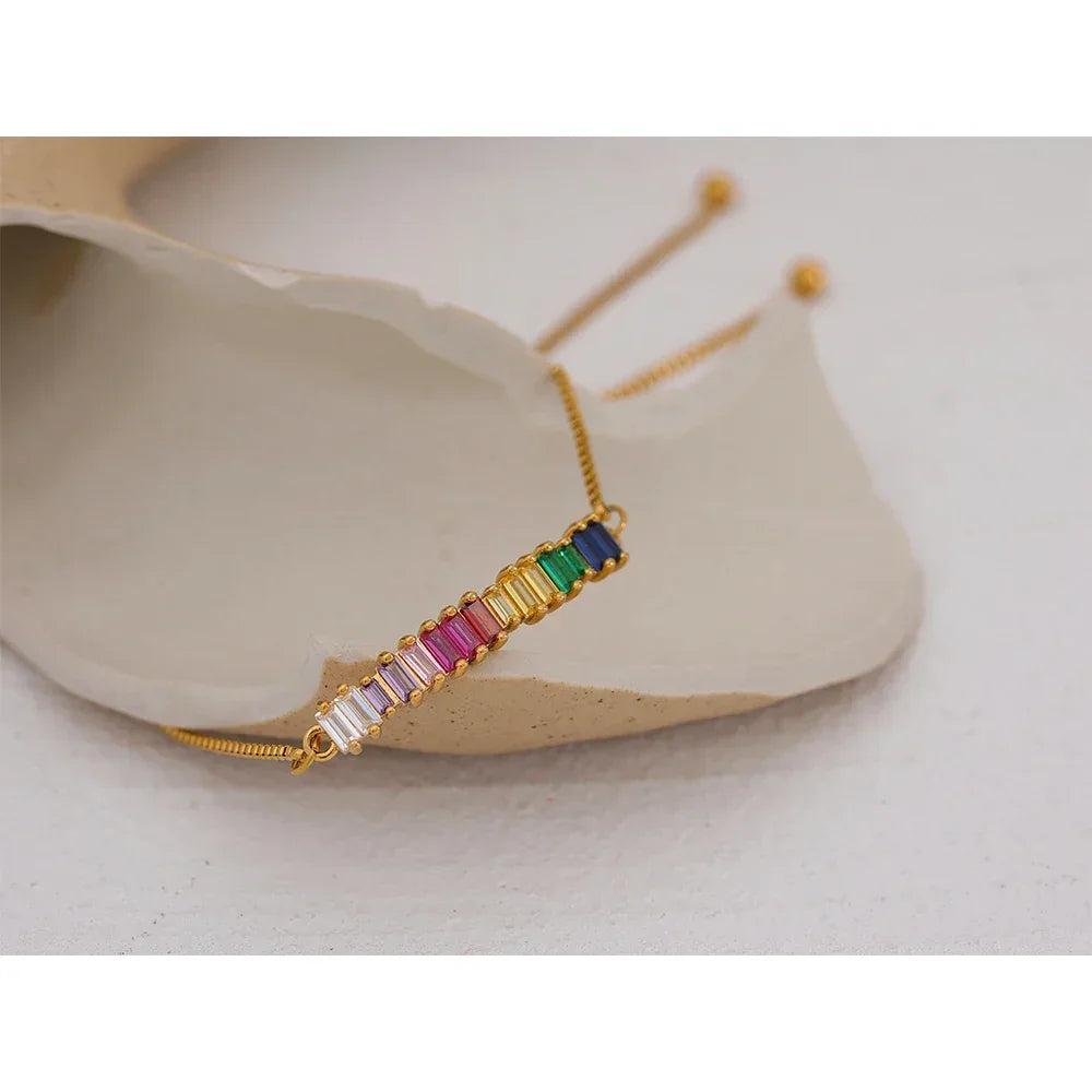 Rainbow Ripple Zirconia Bracelet - TM & Co. Jewels