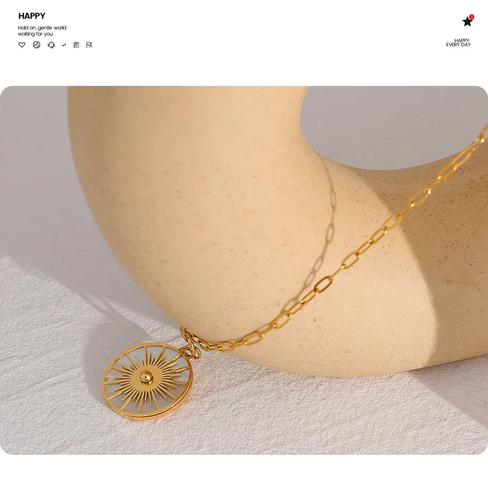 Luxe Rounds Shell Necklace - TM & Co. Jewels