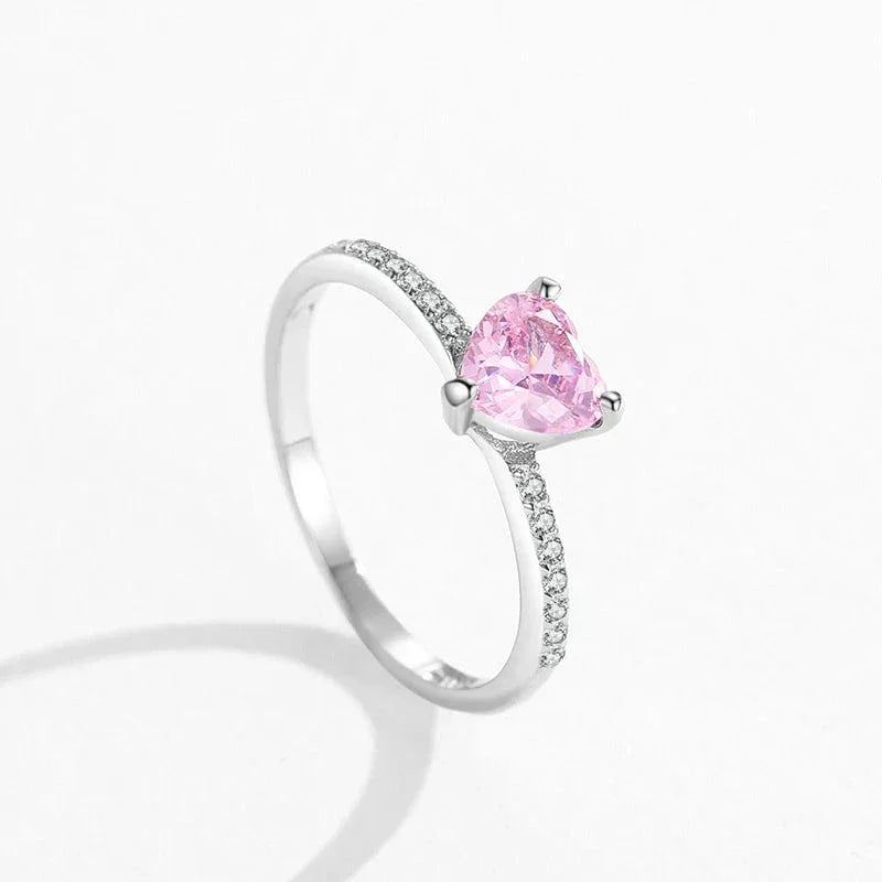 Rosy Charm Heart Ring - TM & Co. Jewels
