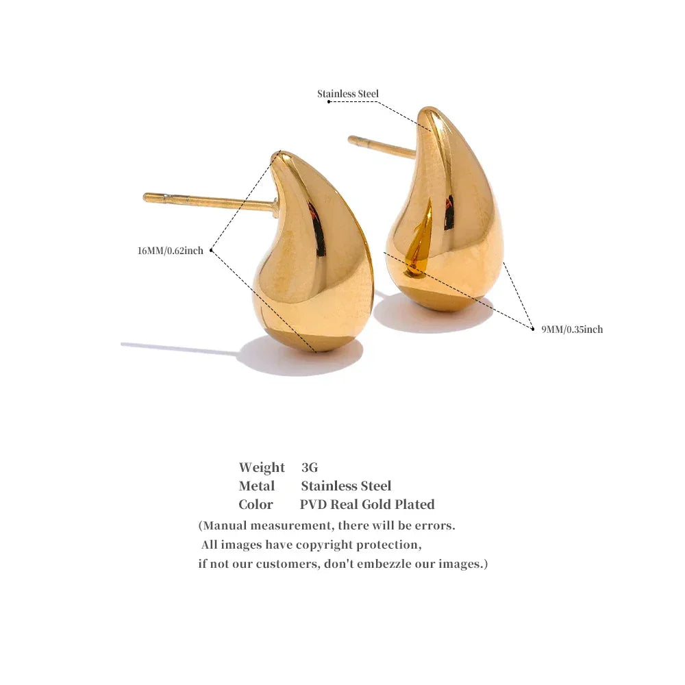 Golden Ripple Studs - TM & Co. Jewels