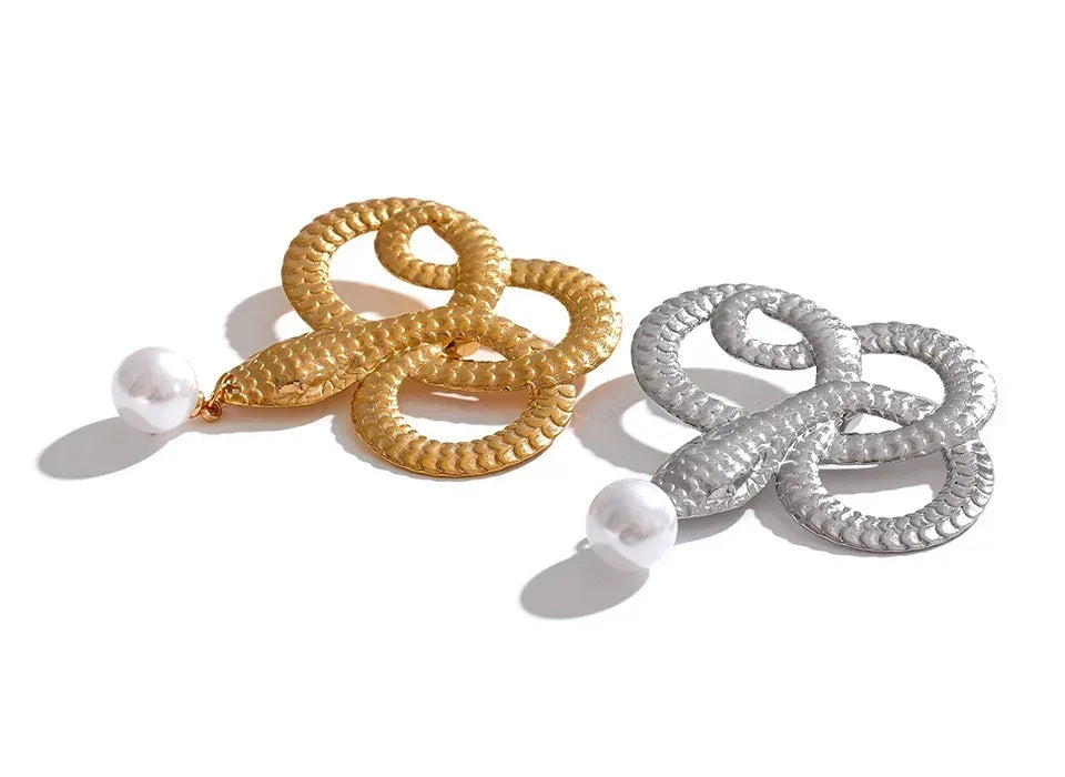 Gilded Snake Drop Pin