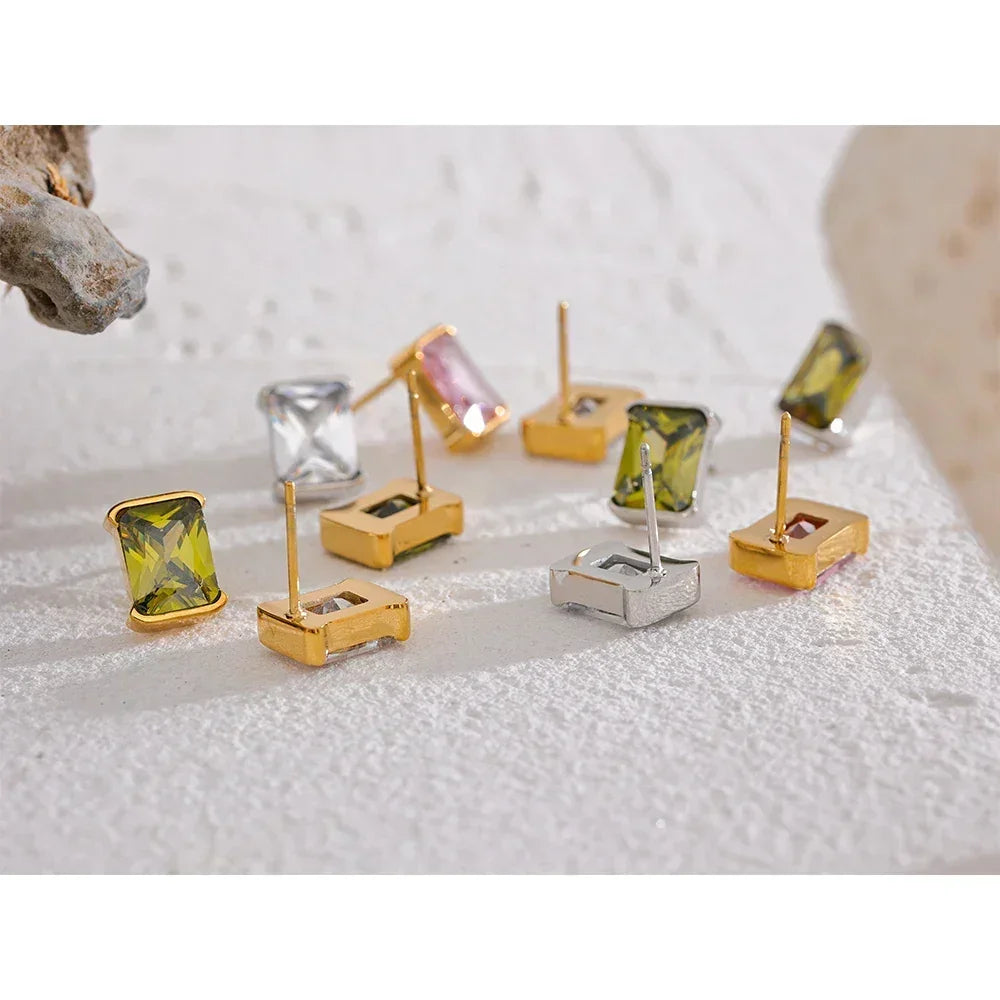 Brilliance Square Studs - TM & Co. Jewels