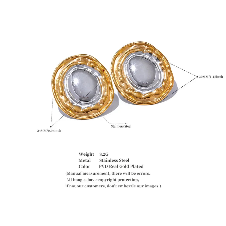 Luxe Circles Stylish Stud Earrings - TM & Co. Jewels