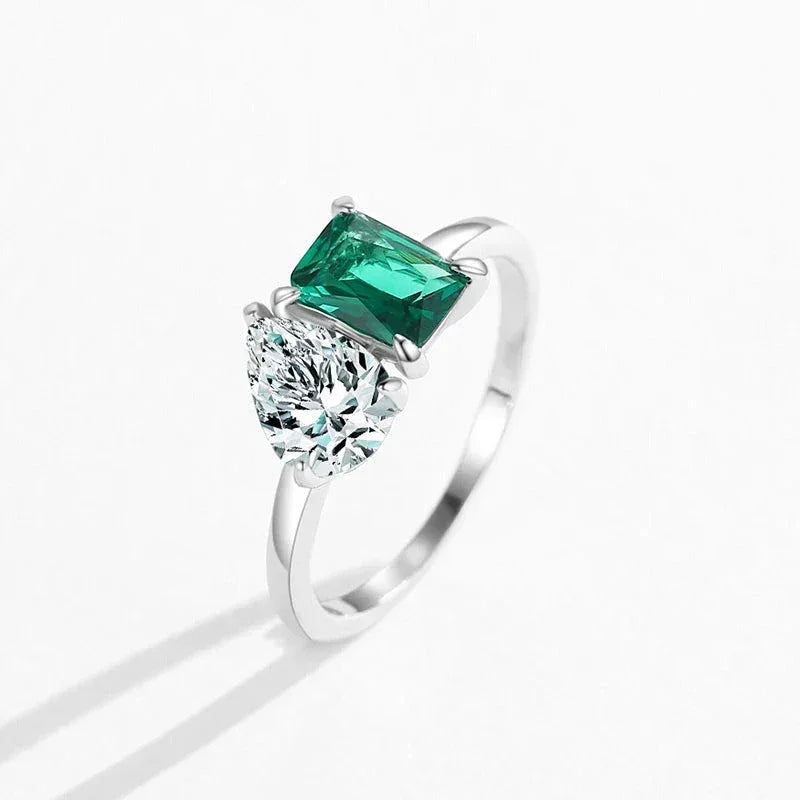 Emerald Tide Drop Ring - TM & Co. Jewels
