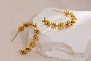 Floral Radiance Round Earrings - TM & Co. Jewels