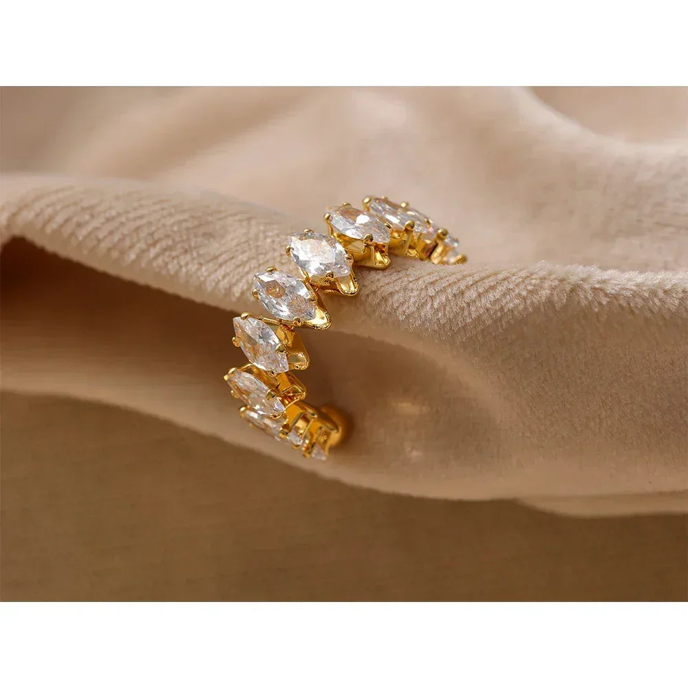 Crystal Clear Stainless Chic Ring - TM & Co. Jewels