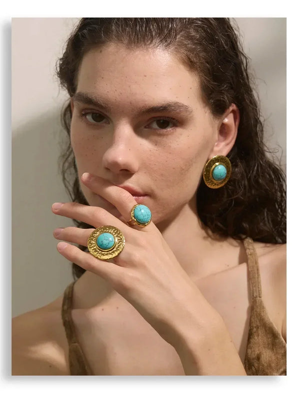 Turquoise Geometry Vintage Jewelry Set - TM & CO. JEWELS 