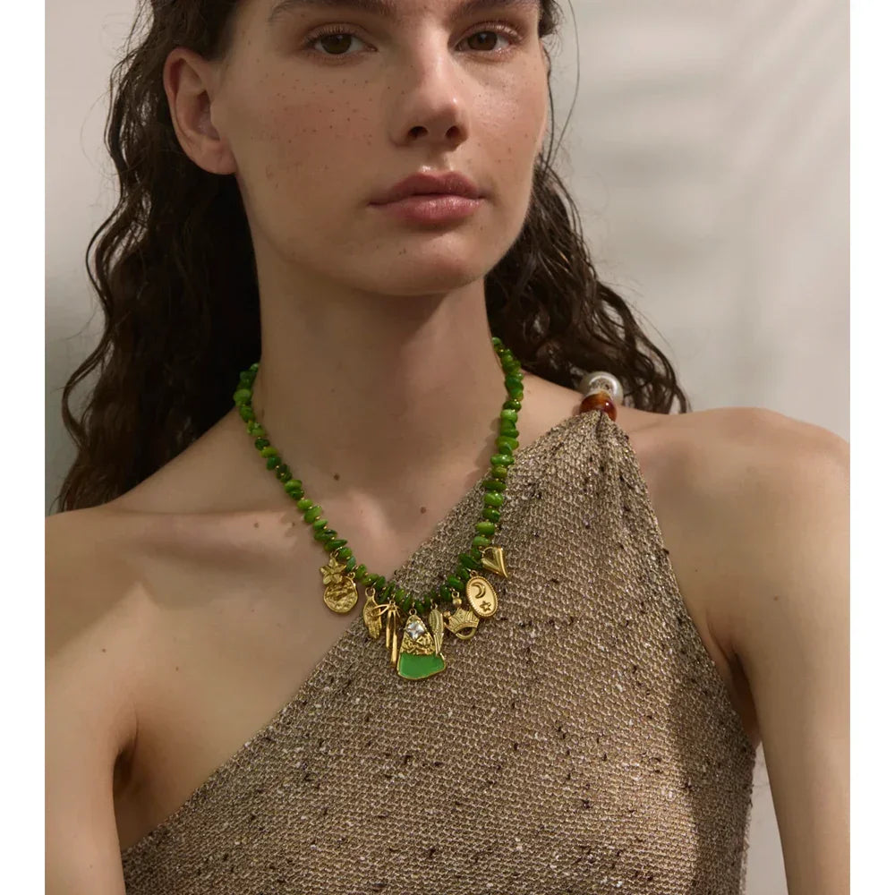 Seafoam & Petals Necklace - TM & CO. JEWELS 