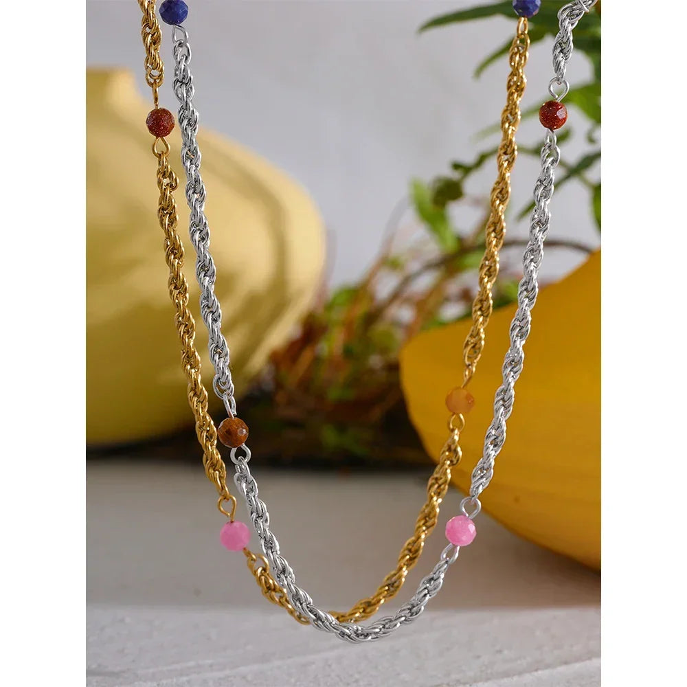 Sophia's Harmony Gemstone Collar - TM & Co. Jewels