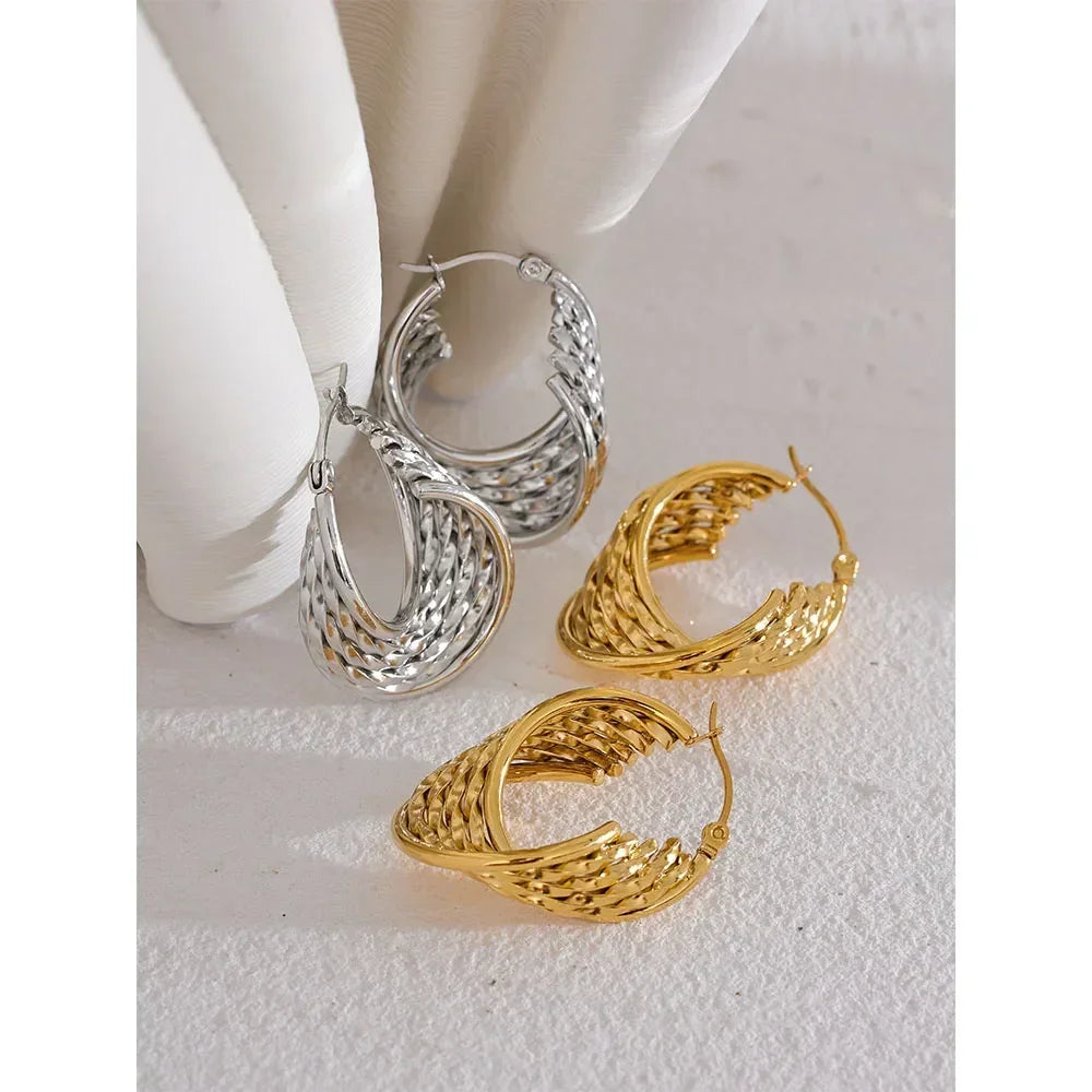 Vogue Twist Hoops - TM & Co. Jewels