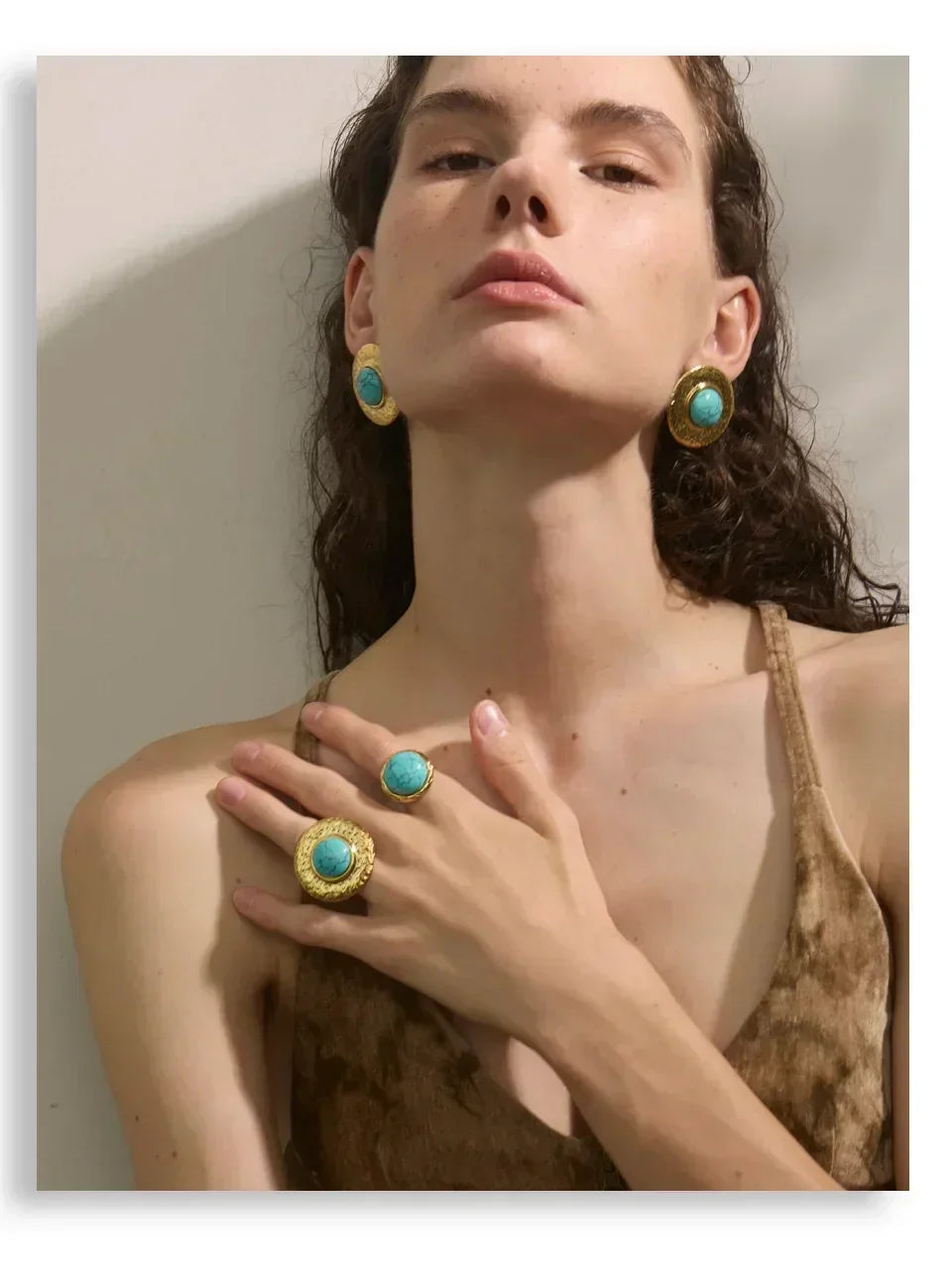 Turquoise Geometry Vintage Jewelry Set