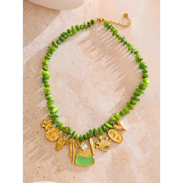 Seafoam & Petals Necklace - TM & CO. JEWELS 