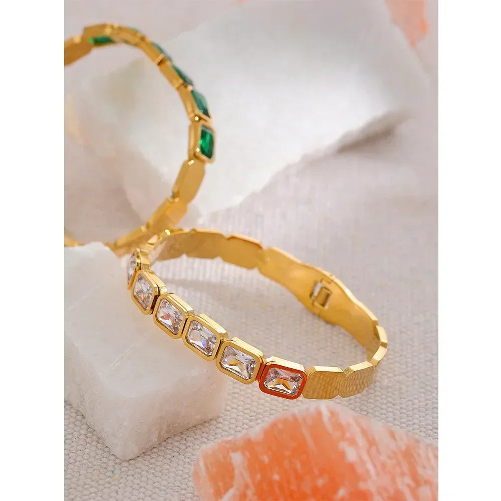 Bella's Emerald Elegance Bangle - TM & Co. Jewels