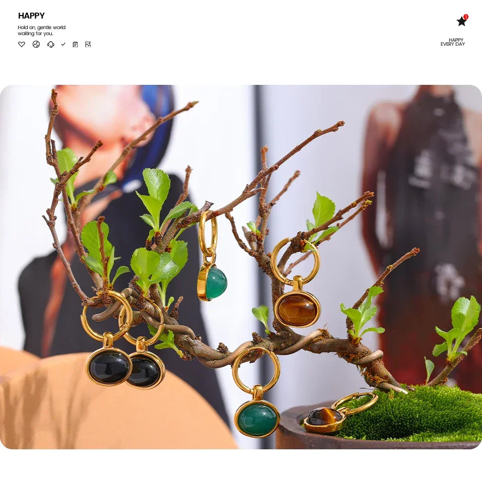 Tiger Glow Aventurine Drops - TM & Co. Jewels