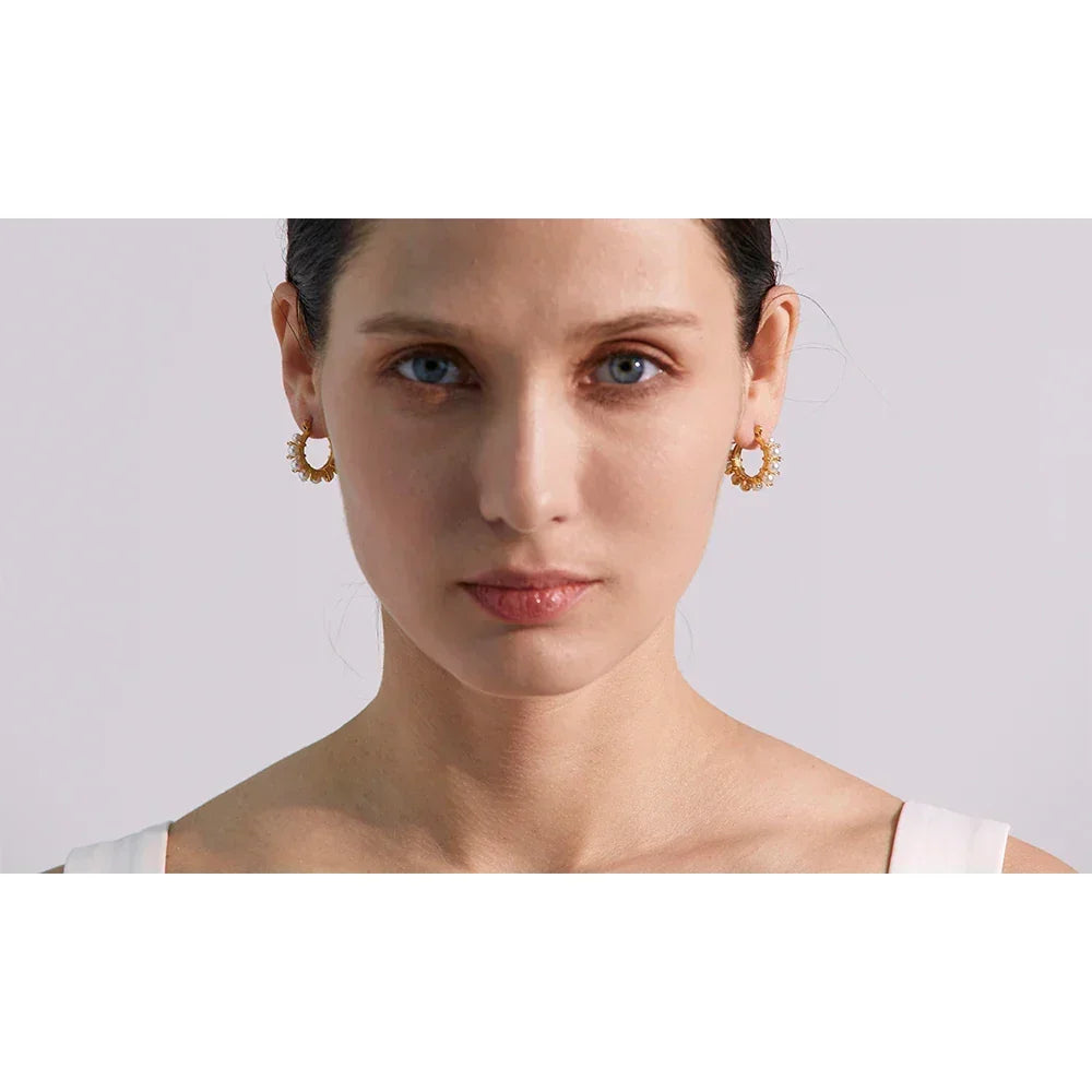 Golden Pearl Orbit - TM & Co. Jewels