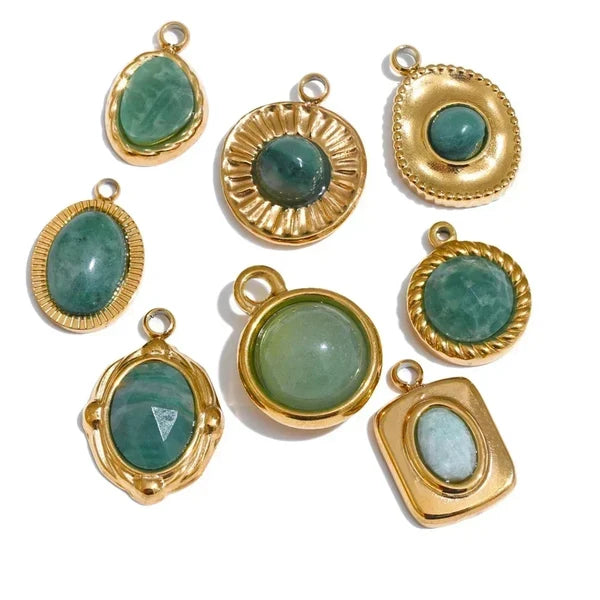 Serene Green Stone Charm
