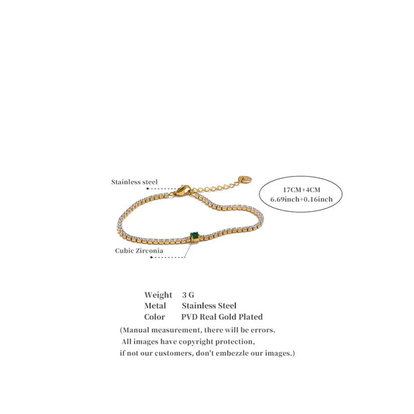 Gold Radiant Tennis Bracelet