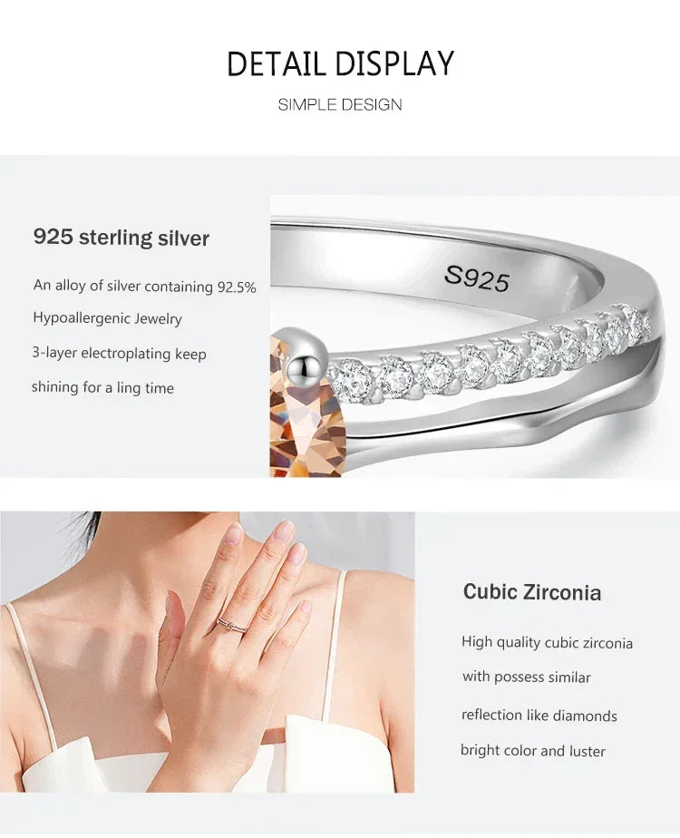 Champagne Glint Geo Ring - TM & Co. Jewels