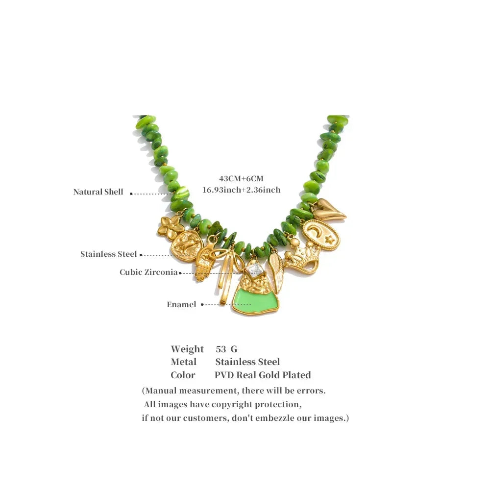 Seafoam & Petals Necklace - TM & CO. JEWELS 