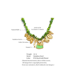 Seafoam & Petals Necklace - TM & CO. JEWELS 