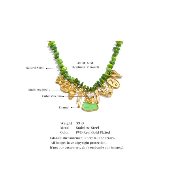 Seafoam & Petals Necklace - TM & CO. JEWELS 