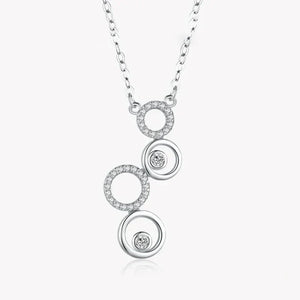 Shining CZ Bubble Pendant Necklace - TM & CO. JEWELS 