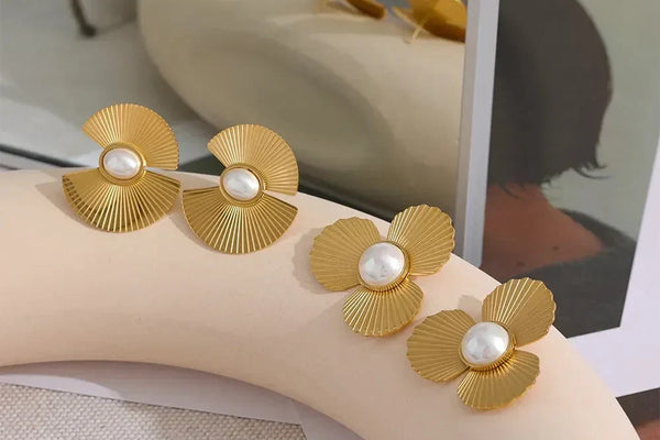 Pearl Petal Earrings - TM & Co. Jewels