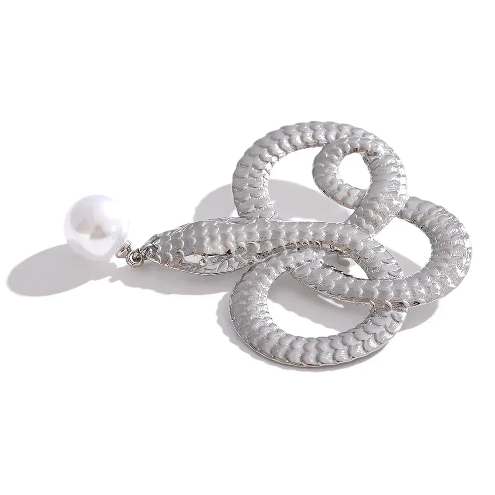 Gilded Snake Drop Pin