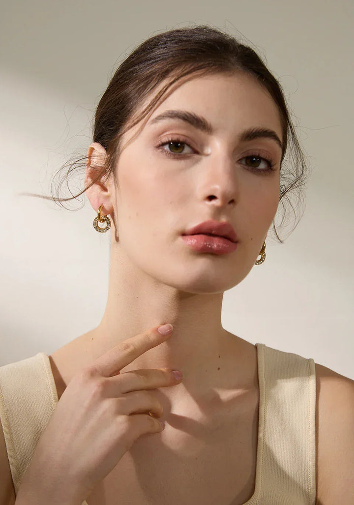 Luminous Drop Hoop Studs - TM & Co. Jewels