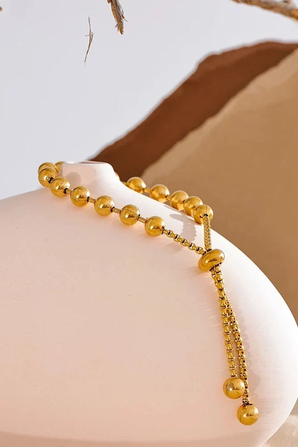 Gold Ball Bead Bracelet