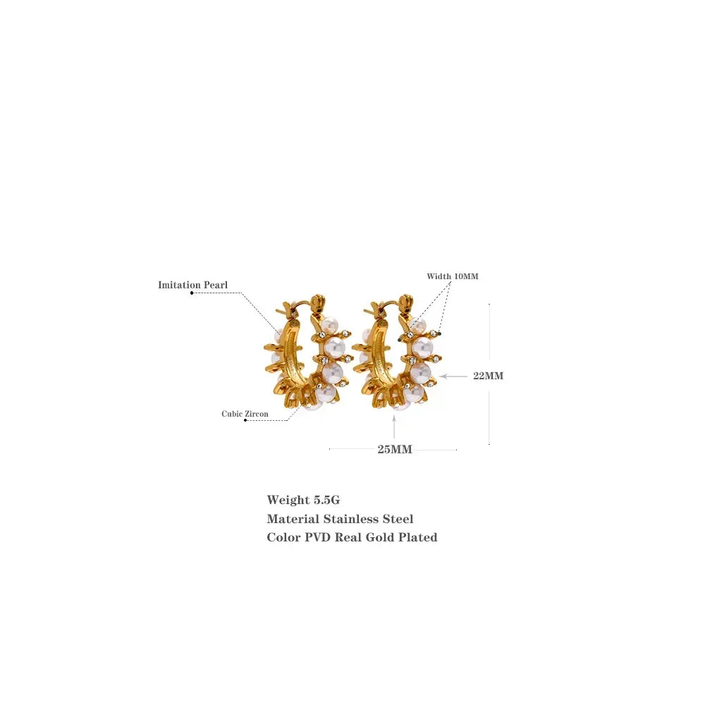 Golden Pearl Orbit - TM & Co. Jewels