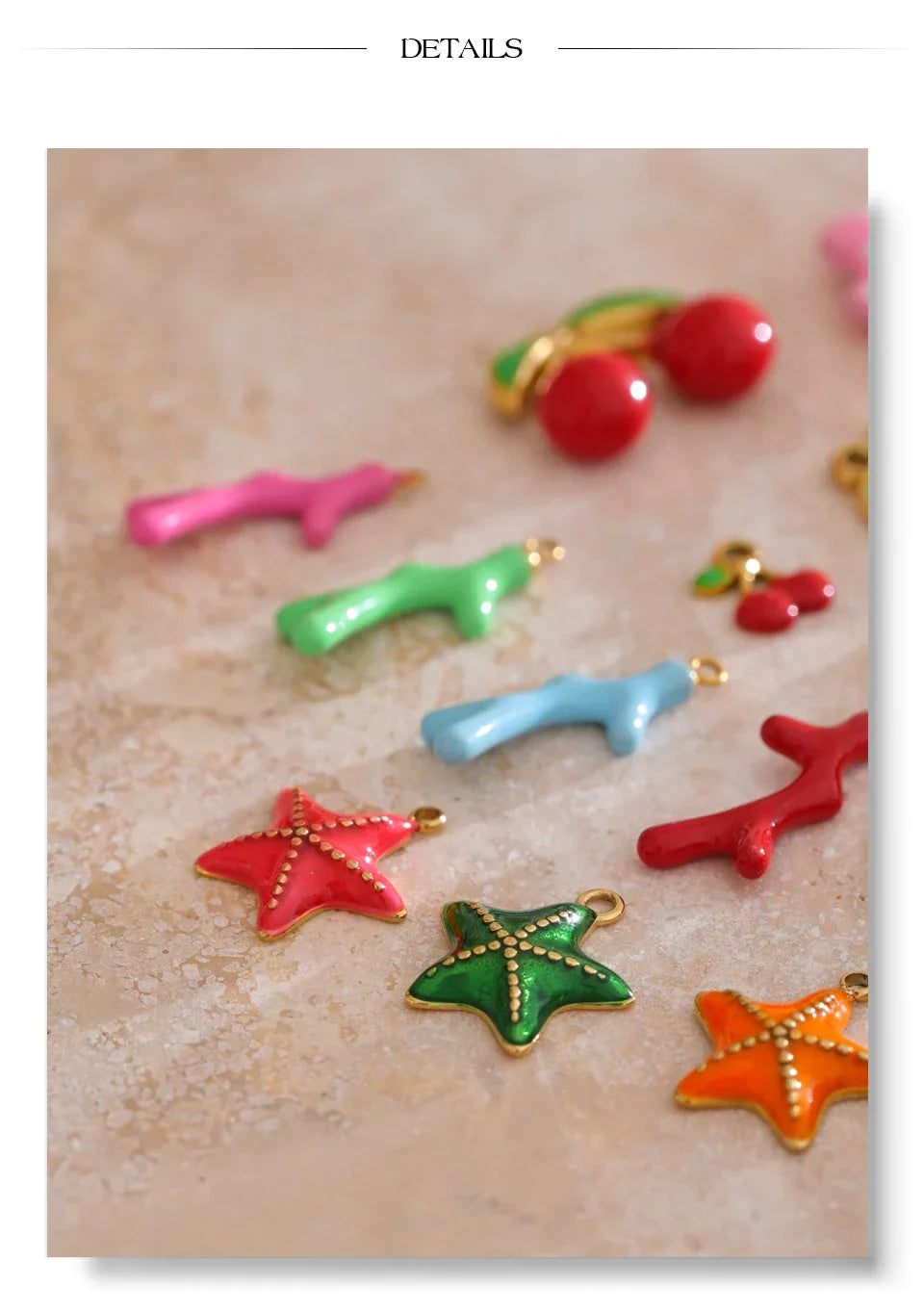 Colorful Enamel Heart Shell Stainless Steel Y2K DIY Making Accessories Handmade Jewelry Wholesale Waterproof