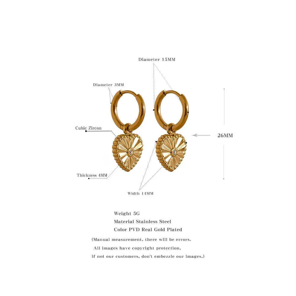 Heart Essence Hoops - TM & Co. Jewels