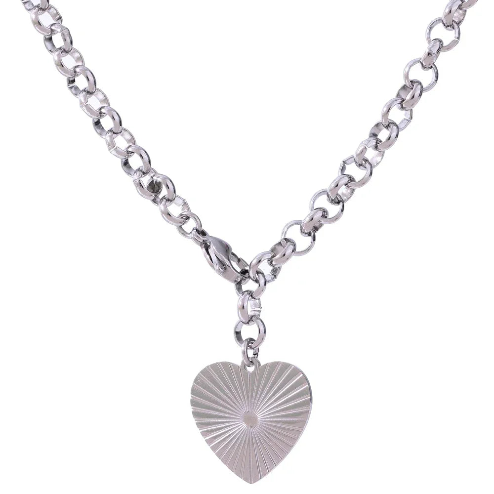 Rose Bloom Heart Necklace - TM & Co. Jewels