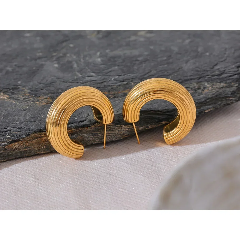 Eternal Edge Stainless Hoops - TM & Co. Jewels
