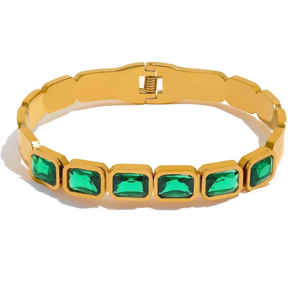 Bella's Emerald Elegance Bangle - TM & Co. Jewels