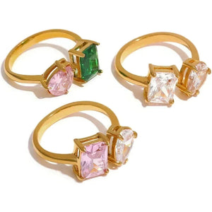 Aqua Aurora Charm Ring - TM & CO. JEWELS 