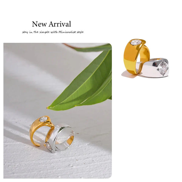 Chunky Charm Zirconia Ring - TM & CO. JEWELS 