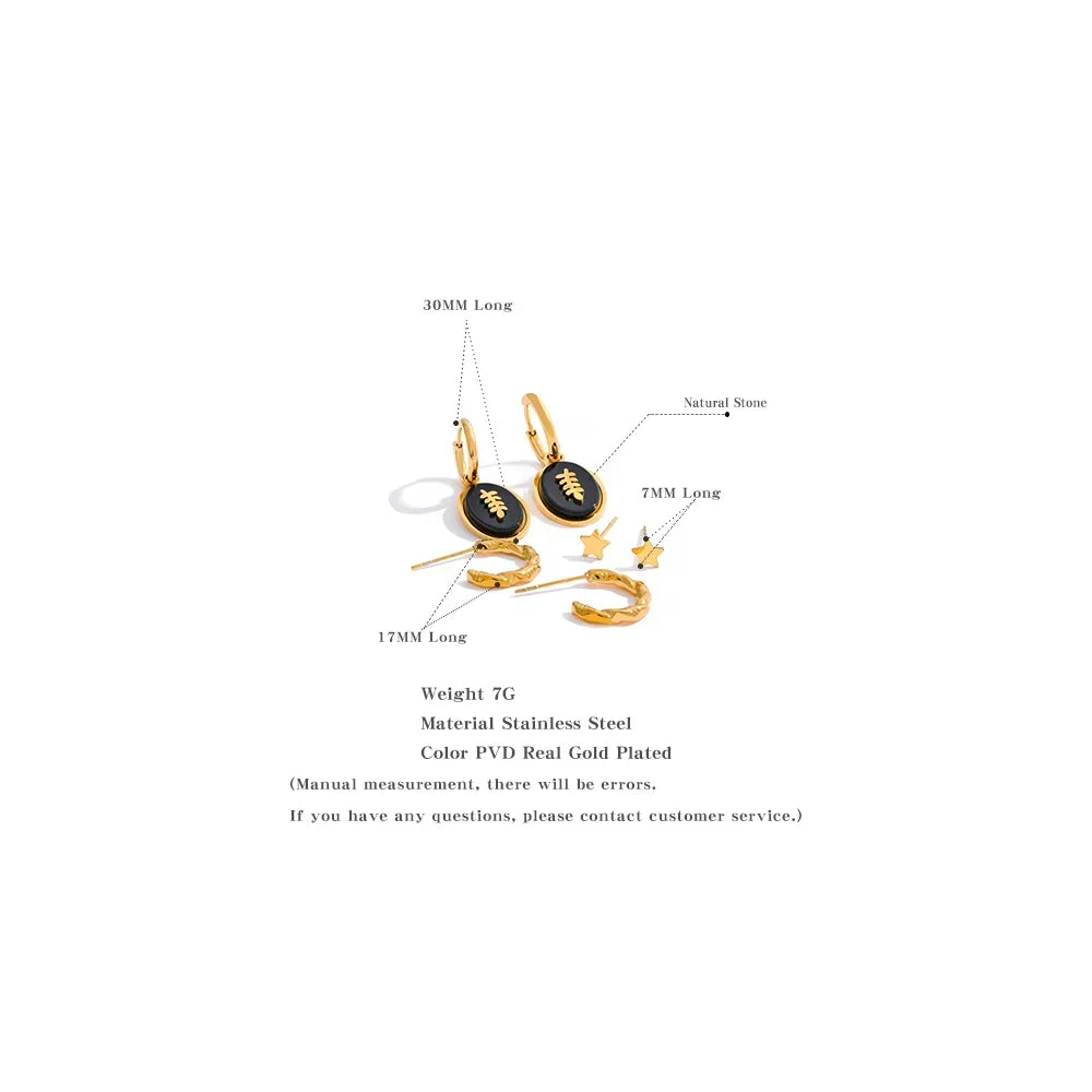 Onyx Glow Set Earrings - TM & Co. Jewels