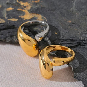 Myrrhine Stylish Gold Metal Ring - TM & Co. Jewels