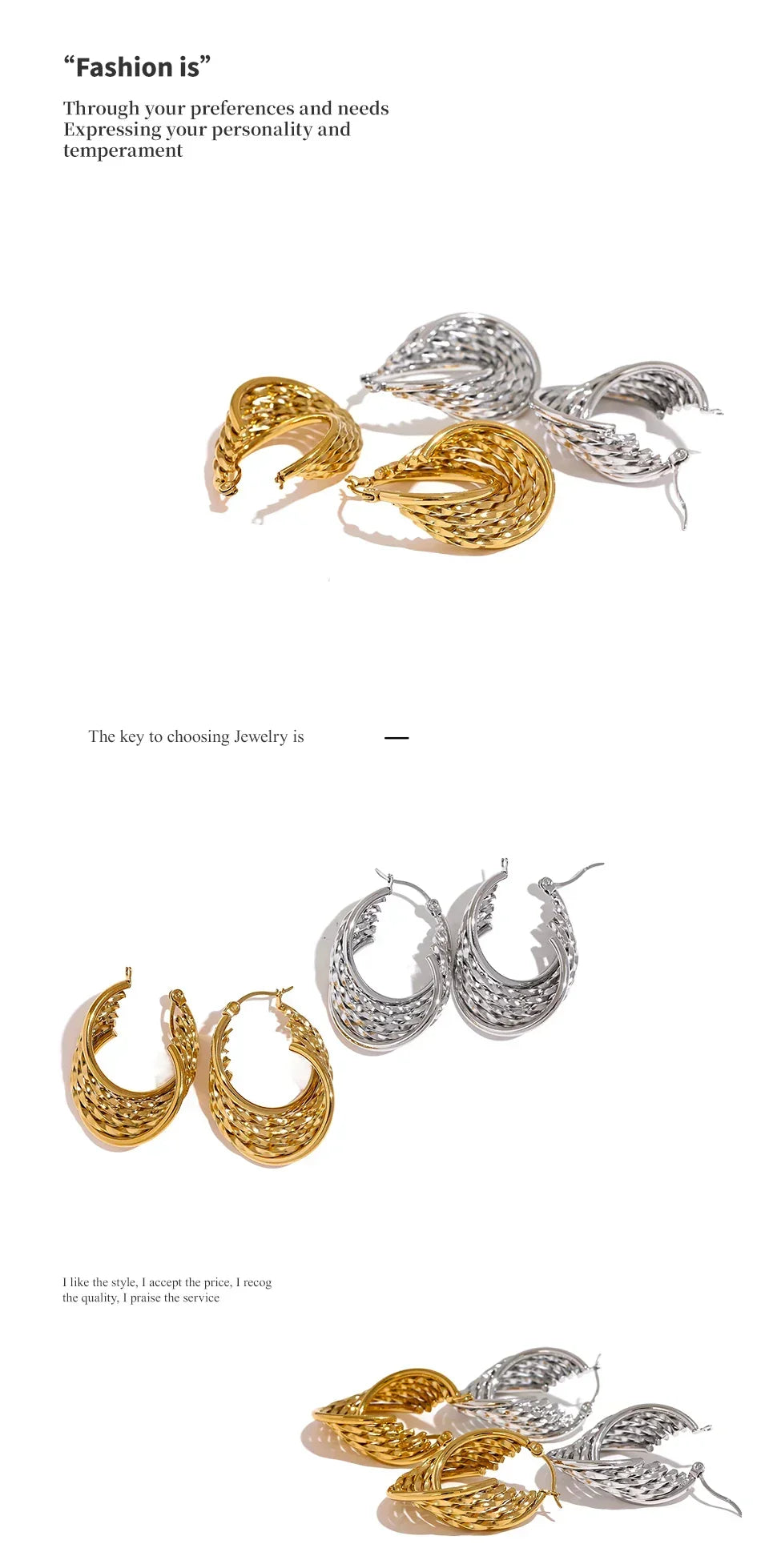 Vogue Twist Hoops - TM & Co. Jewels