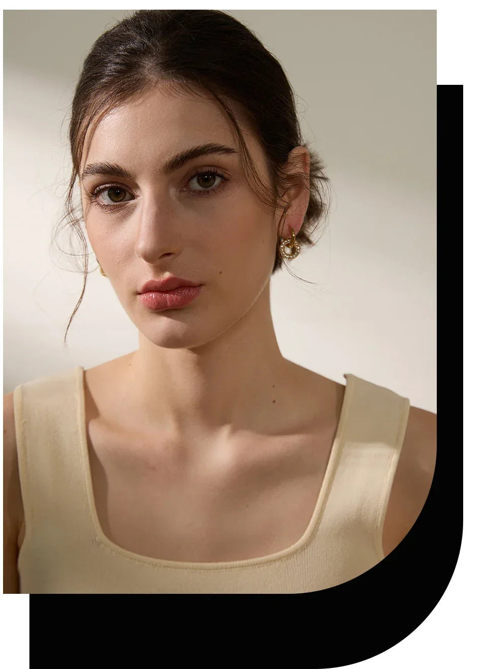 Luminous Drop Hoop Studs - TM & Co. Jewels